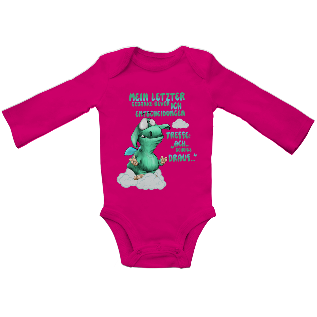 Baby Bio Bodysuite Langarm Mein letzter Gedanke bevor ich Entscheidungen treffe: Ach…