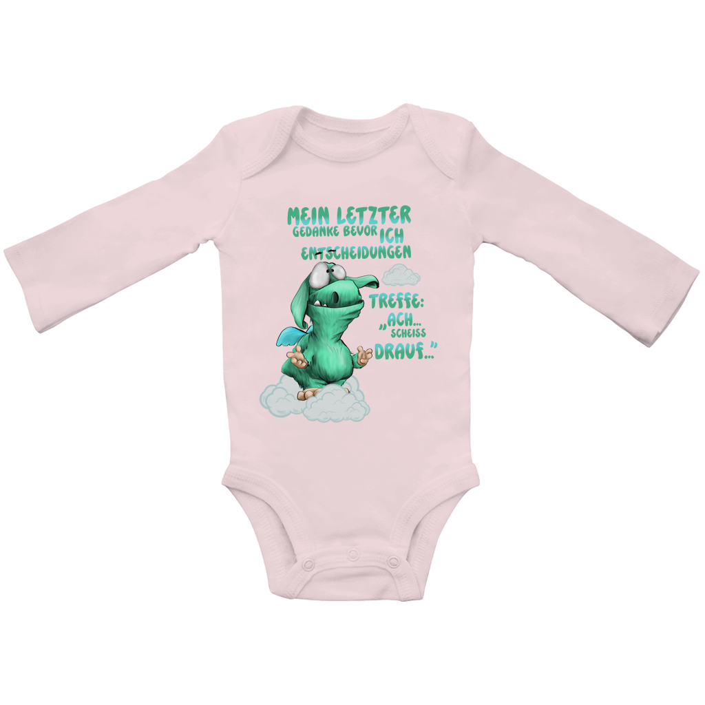 Baby Bio Bodysuite Langarm Mein letzter Gedanke bevor ich Entscheidungen treffe: Ach…