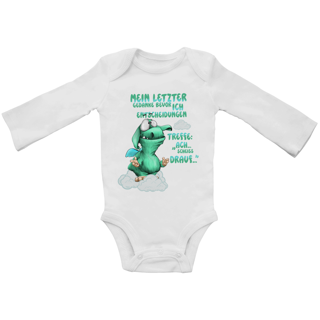 Baby Bio Bodysuite Langarm Mein letzter Gedanke bevor ich Entscheidungen treffe: Ach…
