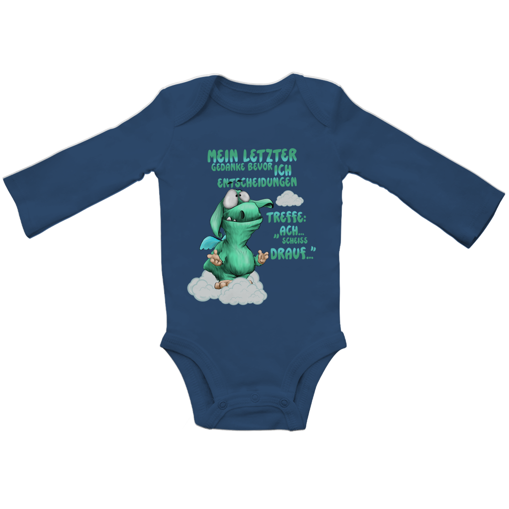 Baby Bio Bodysuite Langarm Mein letzter Gedanke bevor ich Entscheidungen treffe: Ach…