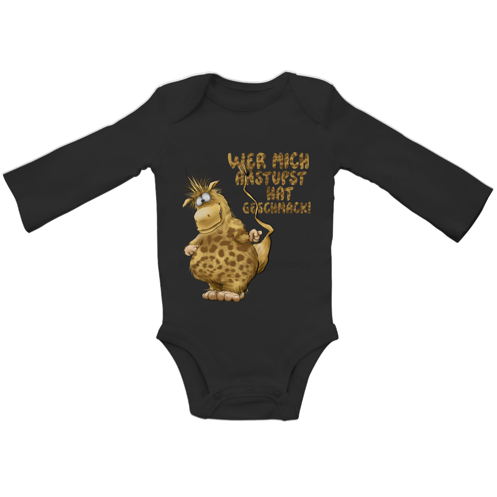 Baby Bio Bodysuite Langarm Wer mich anstupst hat Geschmack!