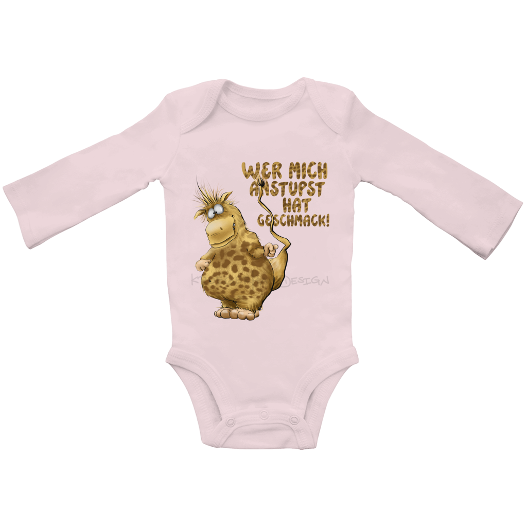 Baby Bio Bodysuite Langarm Wer mich anstupst hat Geschmack!