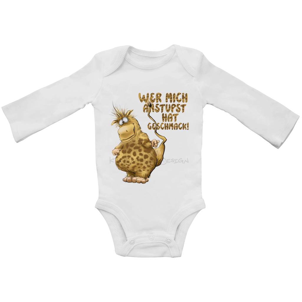Baby Bio Bodysuite Langarm Wer mich anstupst hat Geschmack!
