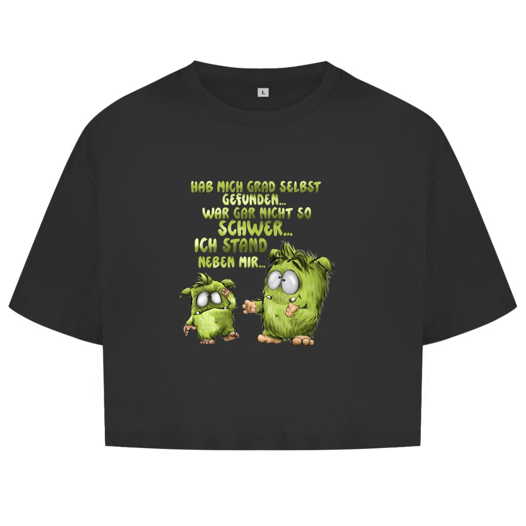 Damen Oversize Crop Top Hab mich grad selbst gefunden…