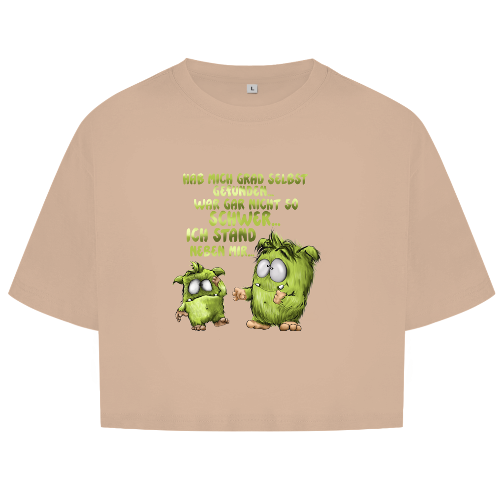Damen Oversize Crop Top Hab mich grad selbst gefunden…