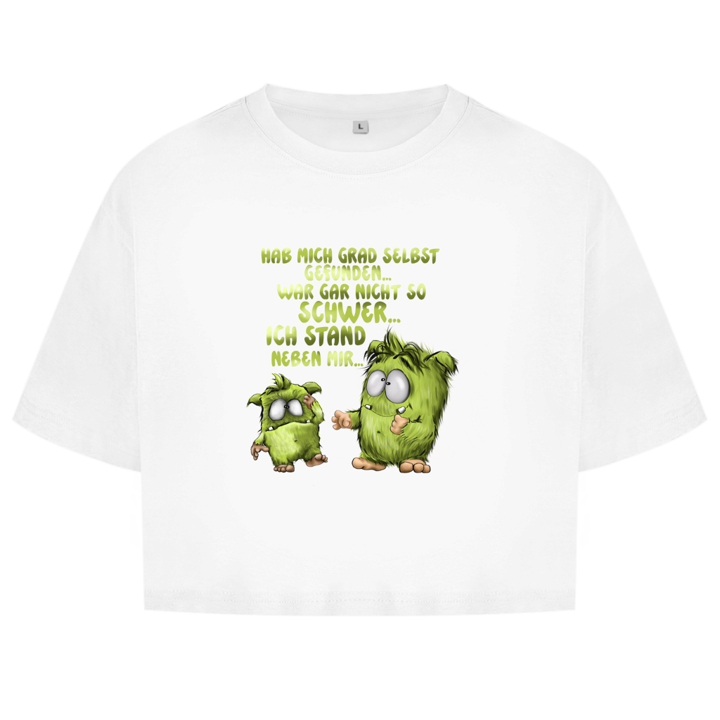 Damen Oversize Crop Top Hab mich grad selbst gefunden…