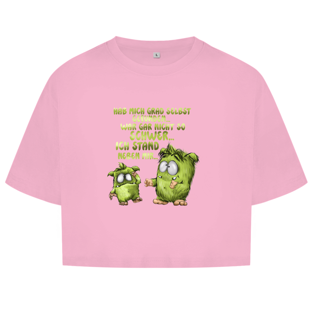 Damen Oversize Crop Top Hab mich grad selbst gefunden…