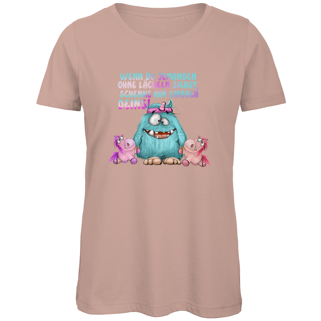 Damen Premium Bio T-Shirt Laecheln