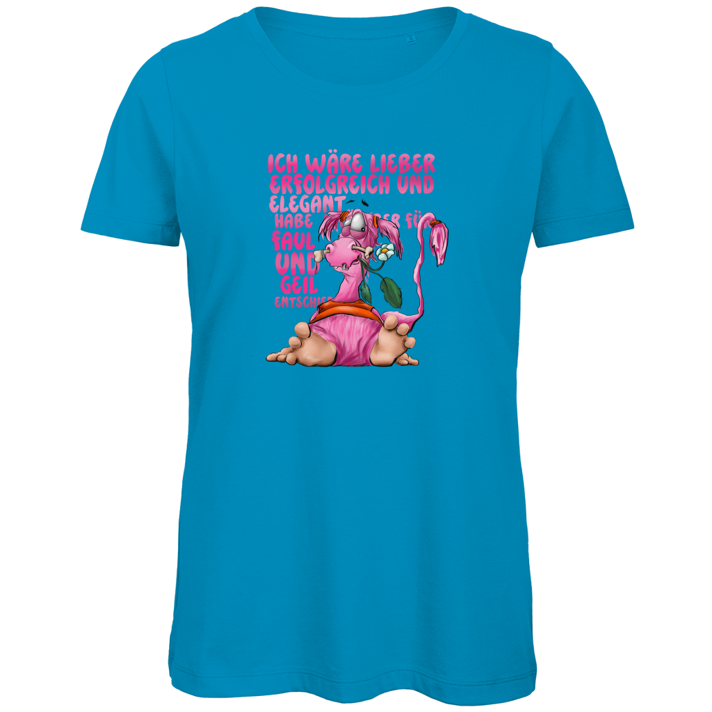 Damen Premium Bio T-Shirt Ich wäre lieber erfolgreich und elegant...