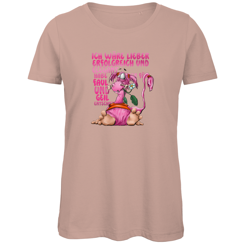 Damen Premium Bio T-Shirt Ich wäre lieber erfolgreich und elegant...