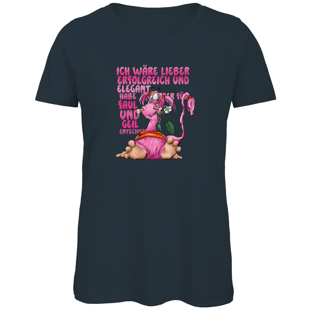 Damen Premium Bio T-Shirt Ich wäre lieber erfolgreich und elegant...