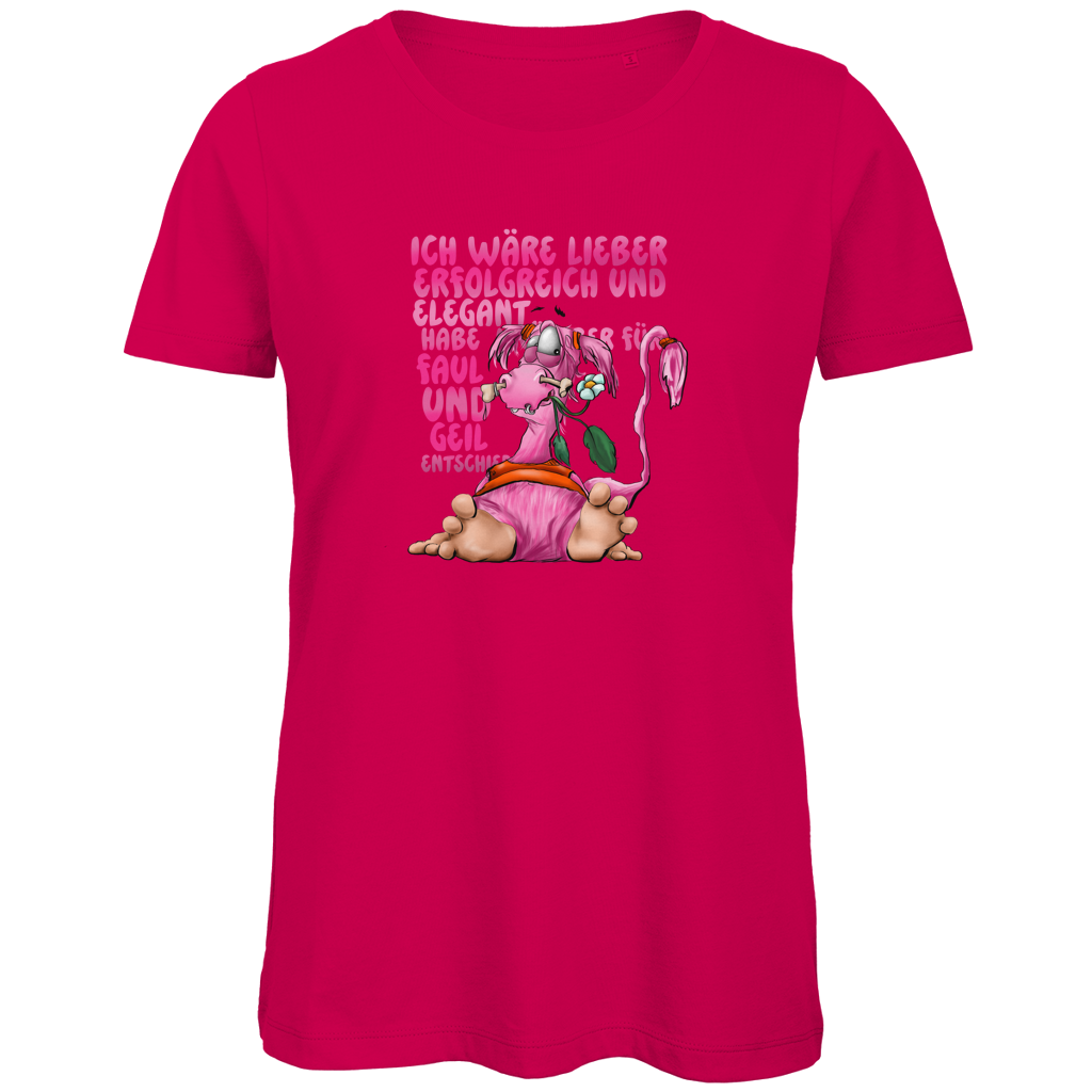 Damen Premium Bio T-Shirt Ich wäre lieber erfolgreich und elegant...