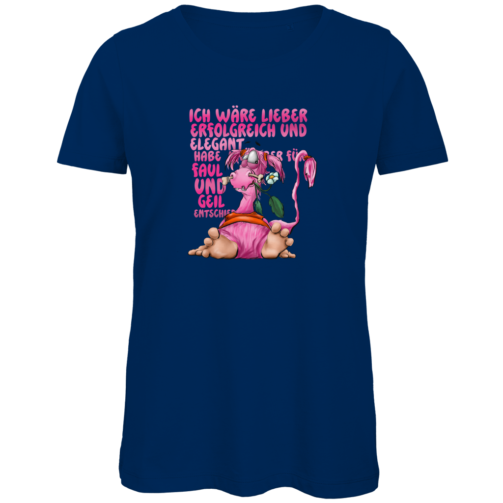 Damen Premium Bio T-Shirt Ich wäre lieber erfolgreich und elegant...