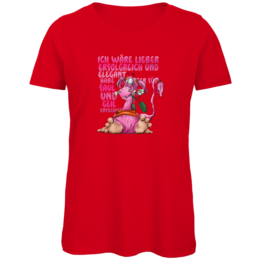 Damen Premium Bio T-Shirt Ich wäre lieber erfolgreich und elegant...