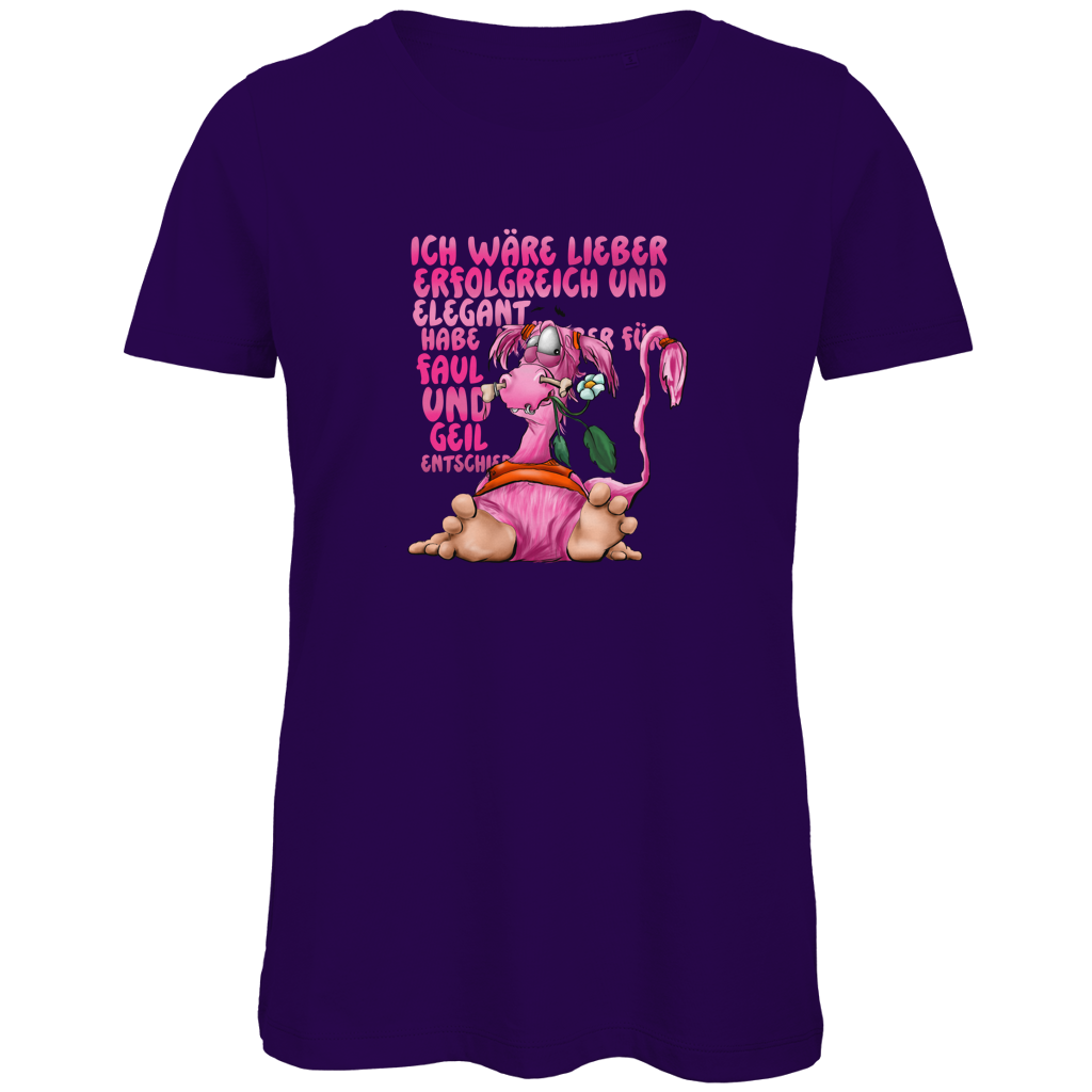 Damen Premium Bio T-Shirt Ich wäre lieber erfolgreich und elegant...