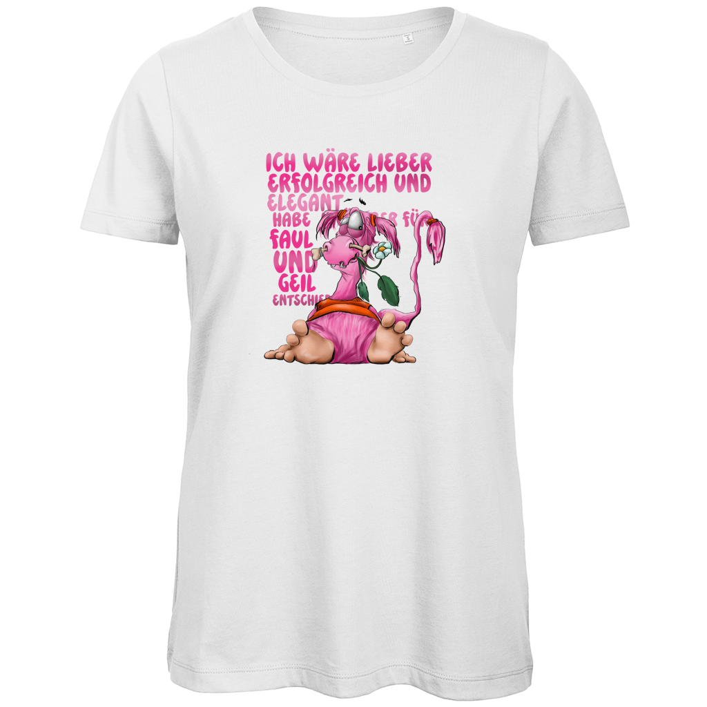 Damen Premium Bio T-Shirt Ich wäre lieber erfolgreich und elegant...