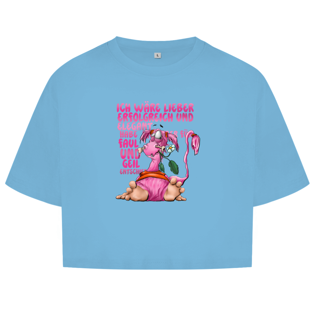 Damen Oversize Crop Top Ich wäre lieber erfolgreich und elegant...