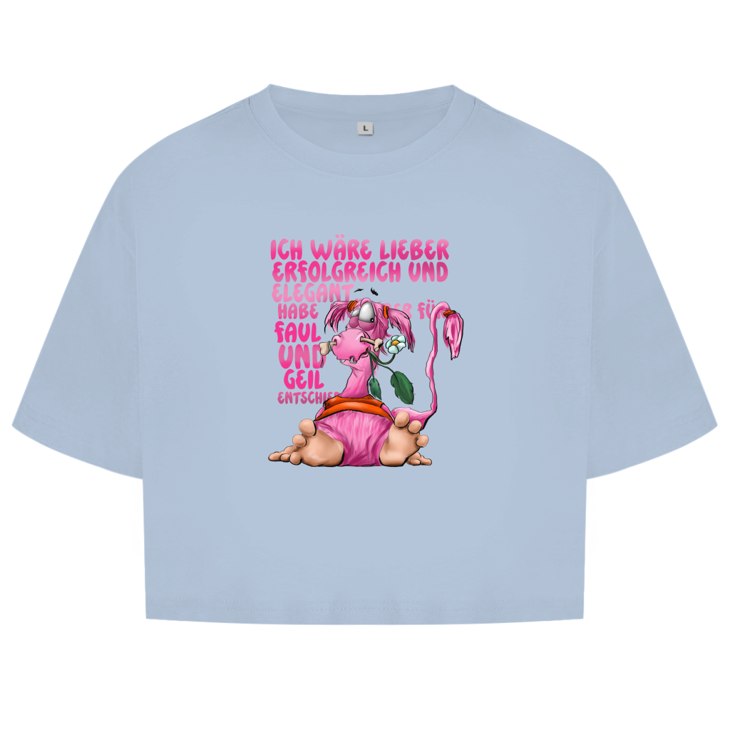 Damen Oversize Crop Top Ich wäre lieber erfolgreich und elegant...