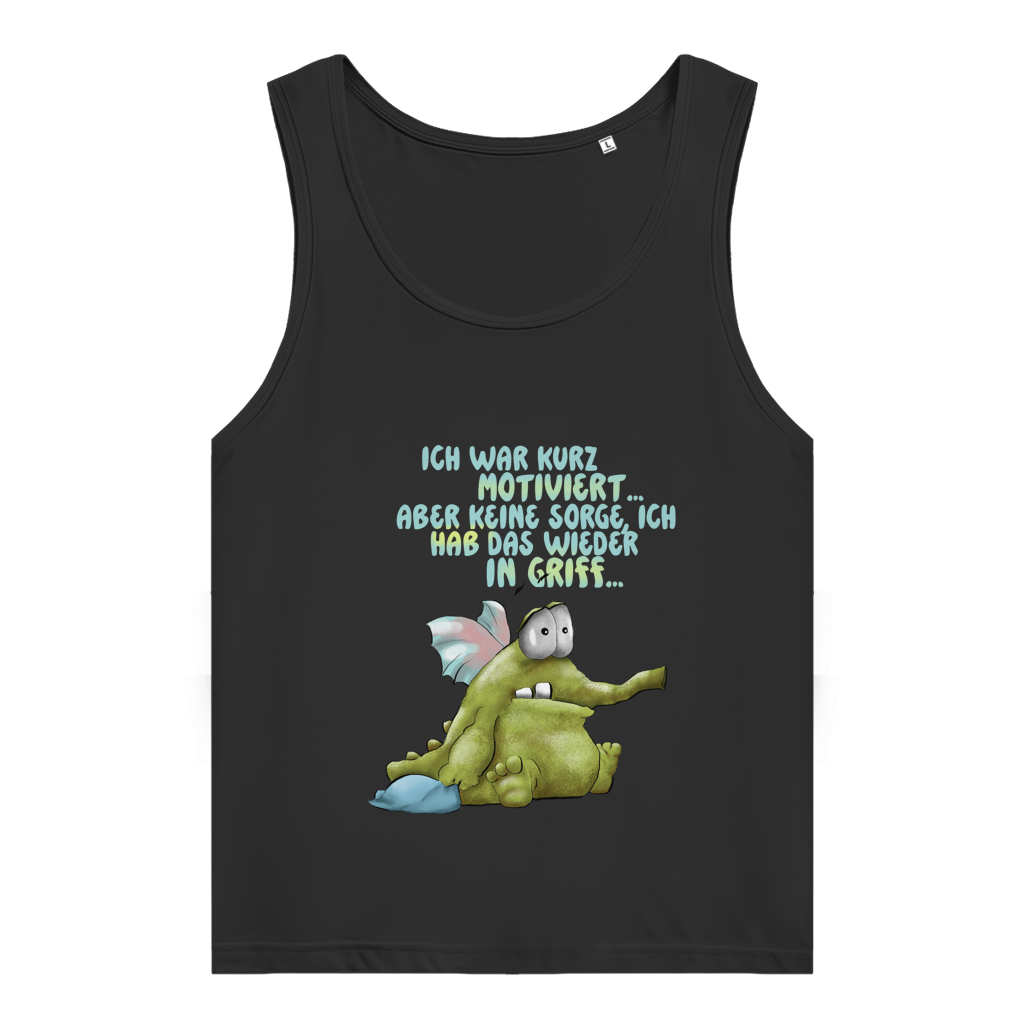 Damen Premium Organic Tank Top Ich war kurz motiviert, Design 1