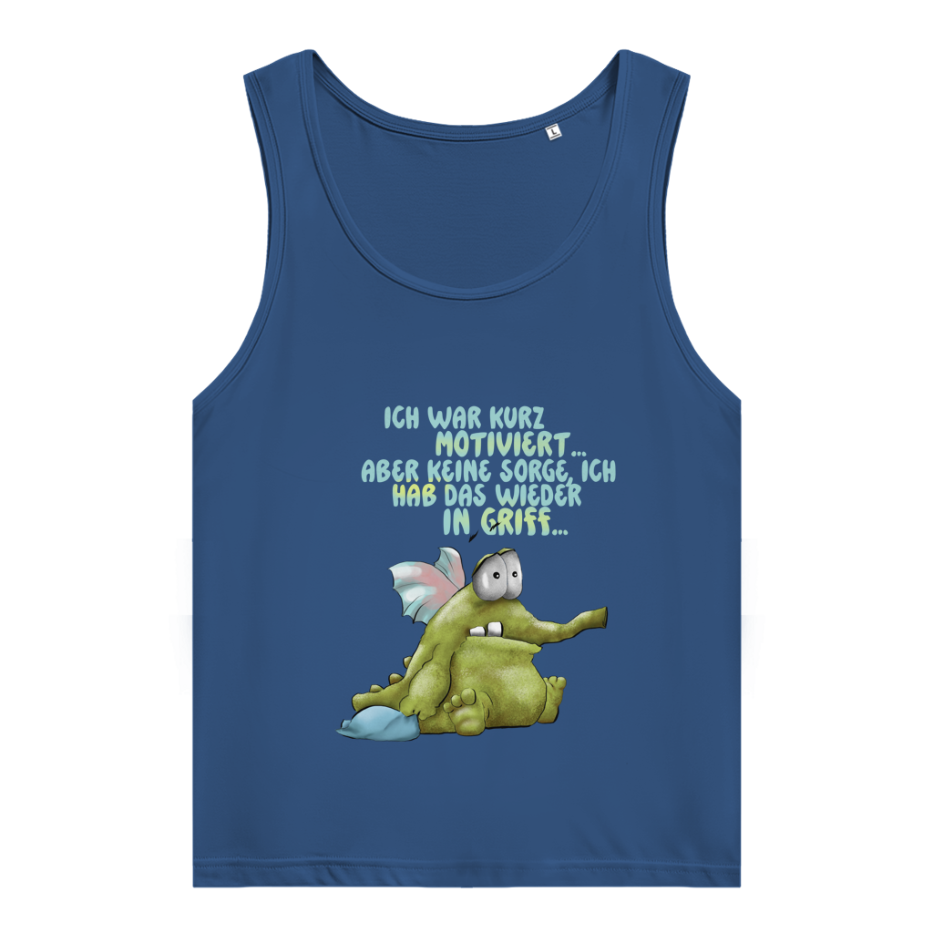 Damen Premium Organic Tank Top Ich war kurz motiviert, Design 1