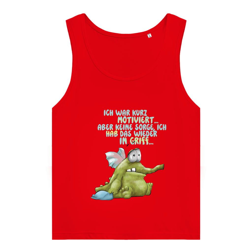 Damen Premium Organic Tank Top Ich war kurz motiviert, Design 1