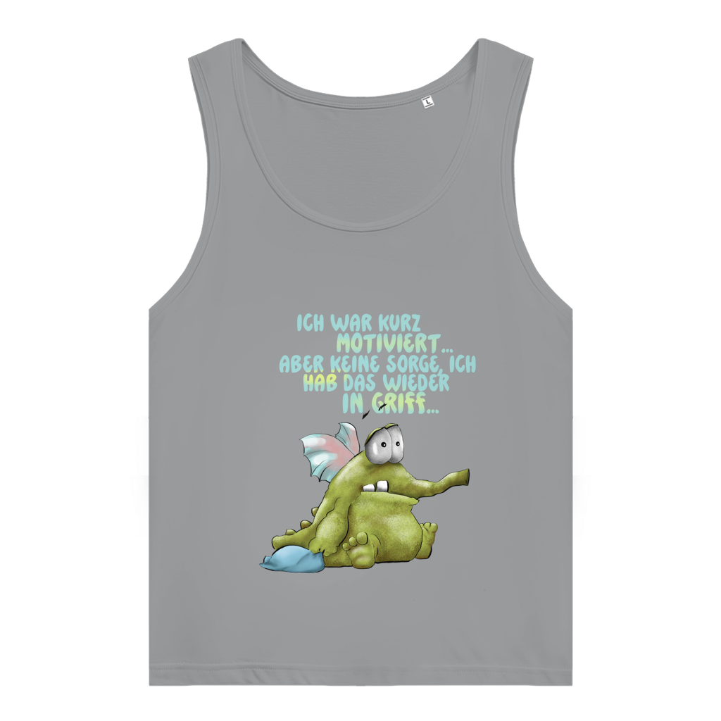 Damen Premium Organic Tank Top Ich war kurz motiviert, Design 1