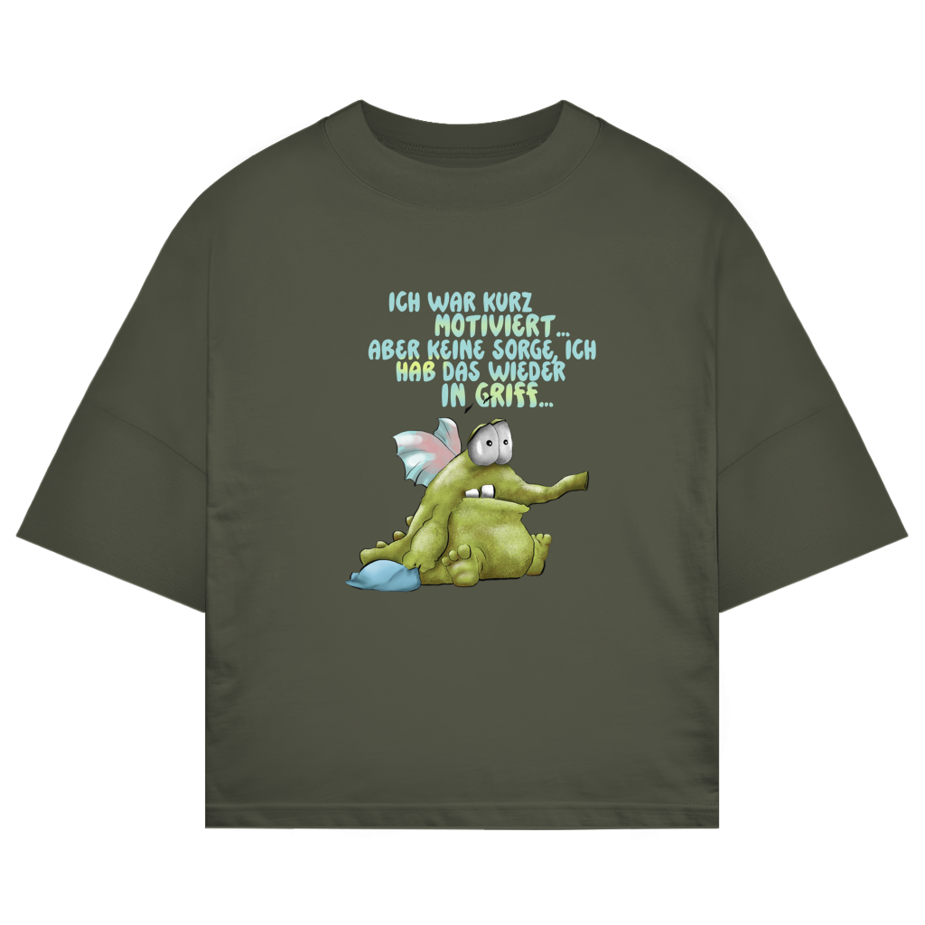 ST/ST Oversize T-Shirt Ich war kurz motiviert, Design 1
