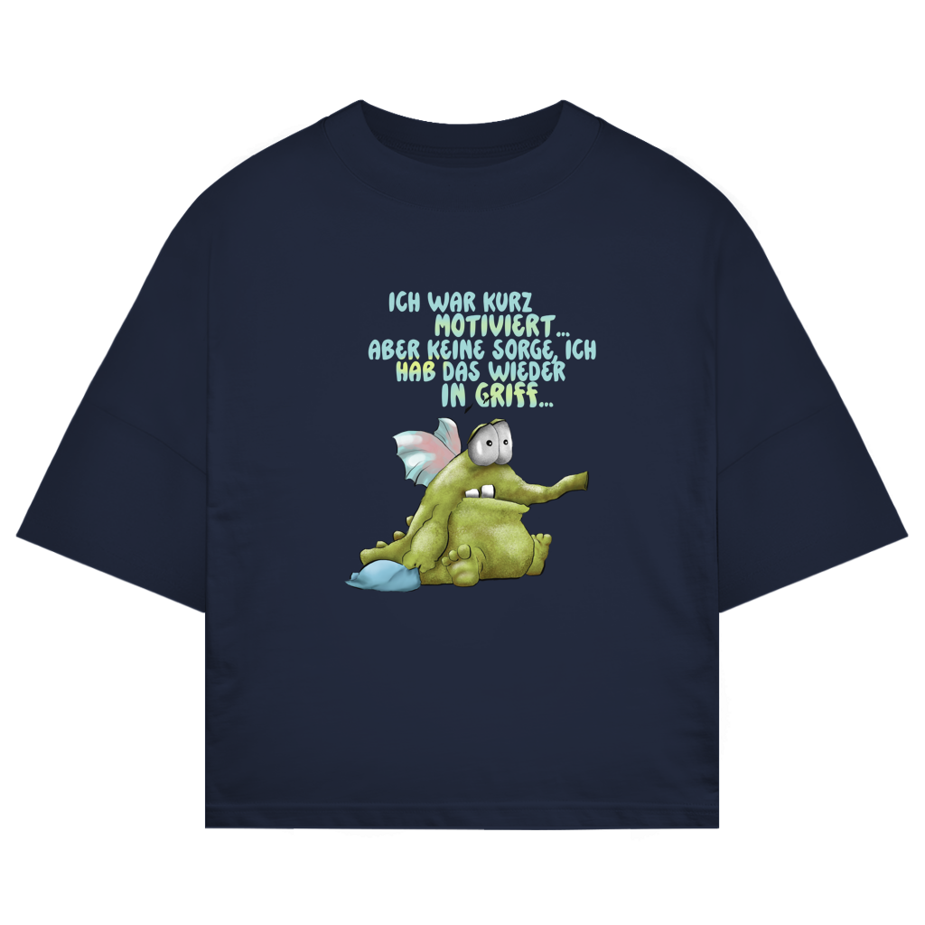ST/ST Oversize T-Shirt Ich war kurz motiviert, Design 1