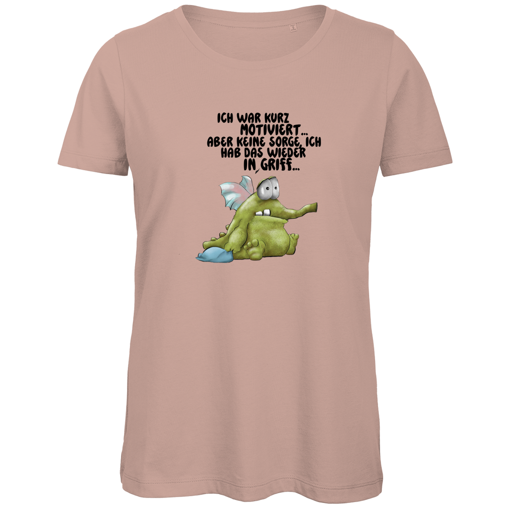 Damen Premium Bio T-Shirt Ich war kurz motiviert... Design 2