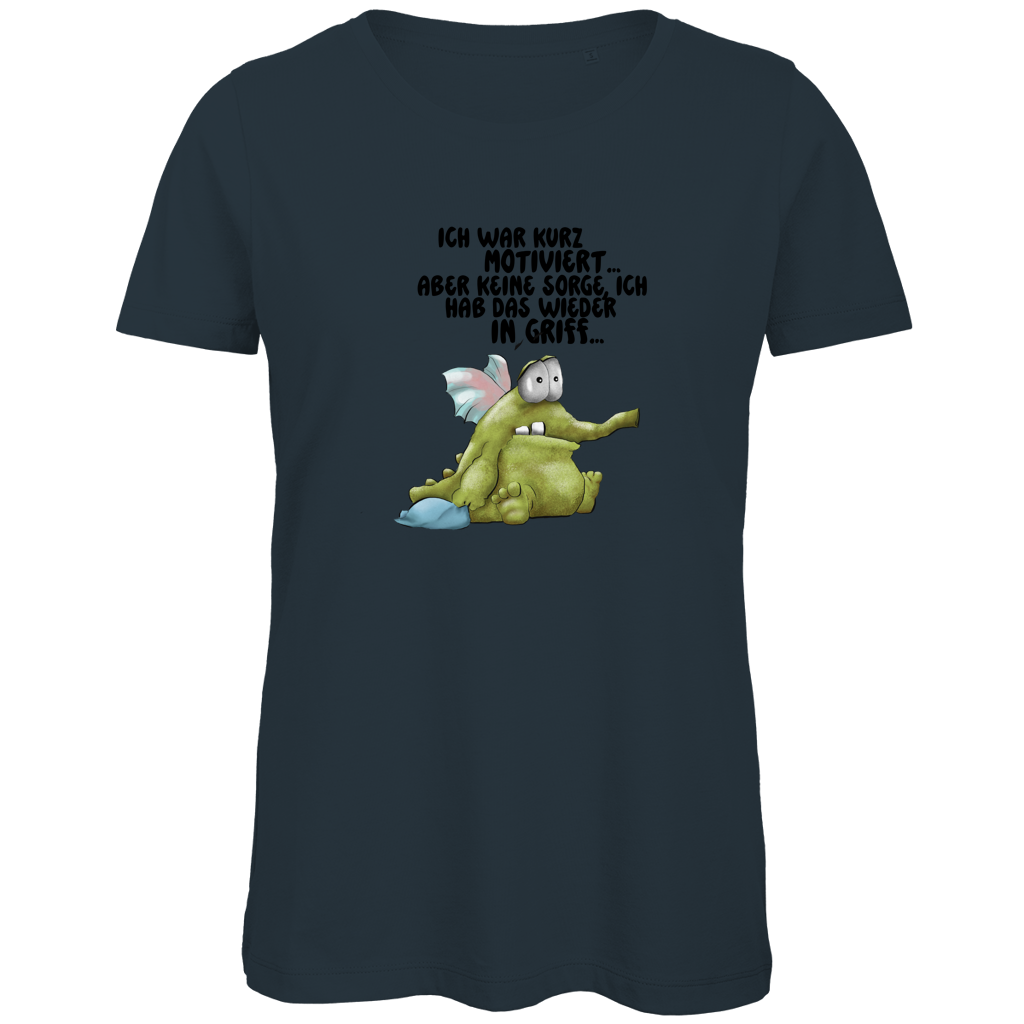 Damen Premium Bio T-Shirt Ich war kurz motiviert... Design 2