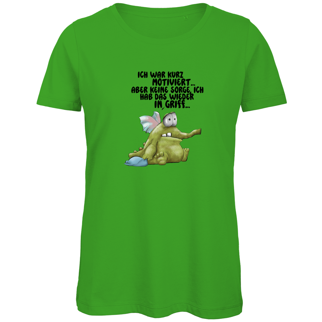 Damen Premium Bio T-Shirt Ich war kurz motiviert... Design 2