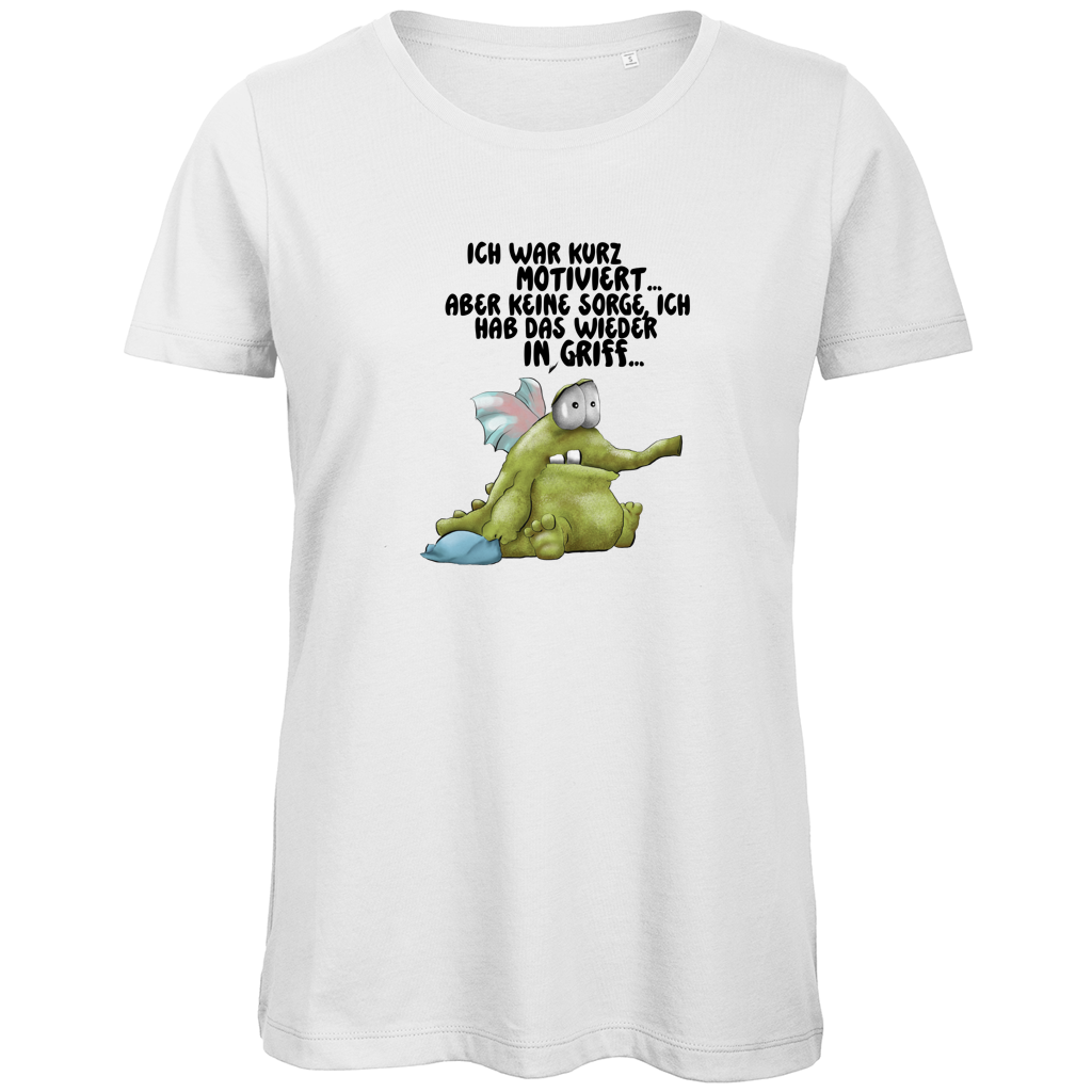 Damen Premium Bio T-Shirt Ich war kurz motiviert... Design 2