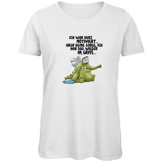 Damen Premium Bio T-Shirt Ich war kurz motiviert... Design 2