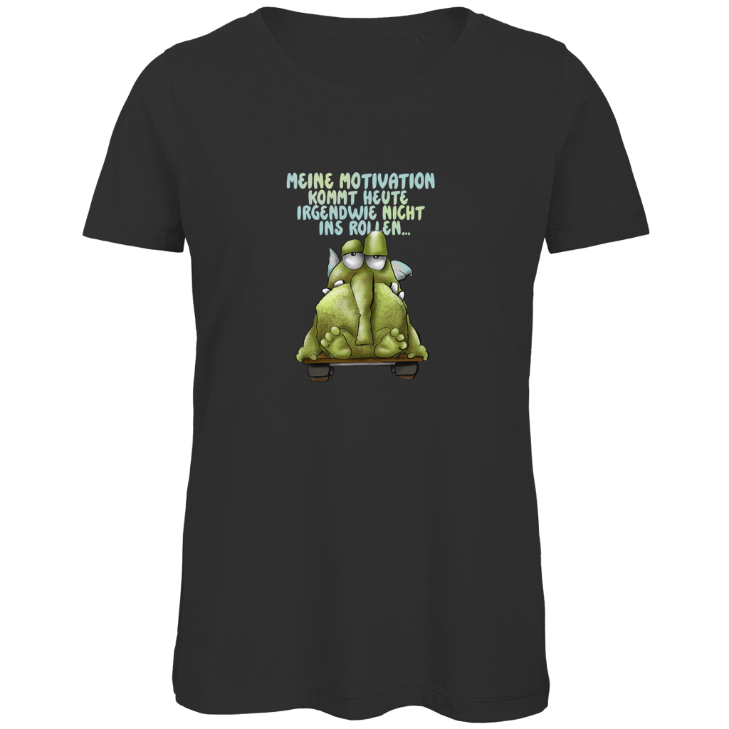 Damen Premium Bio T-Shirt Meine Motivation kommt heute irgendwie... Design 1
