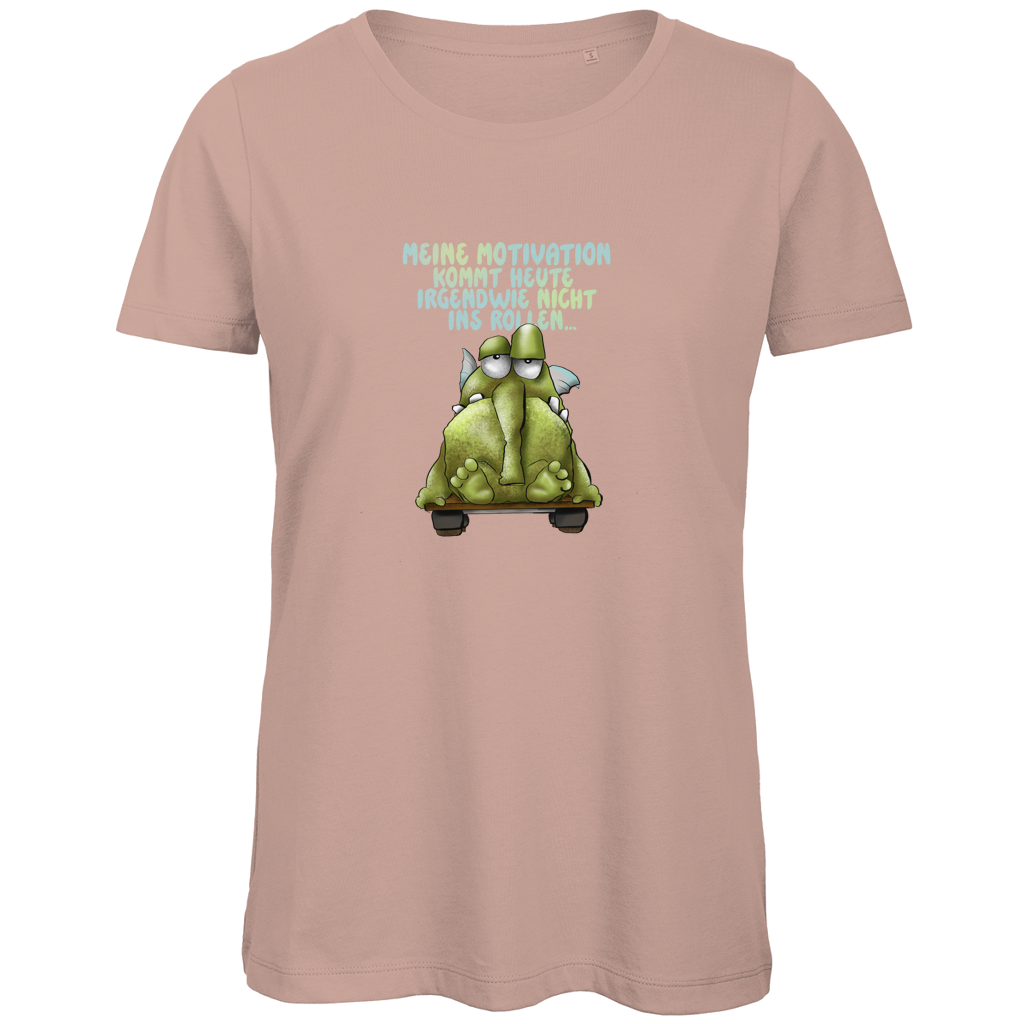 Damen Premium Bio T-Shirt Meine Motivation kommt heute irgendwie... Design 1