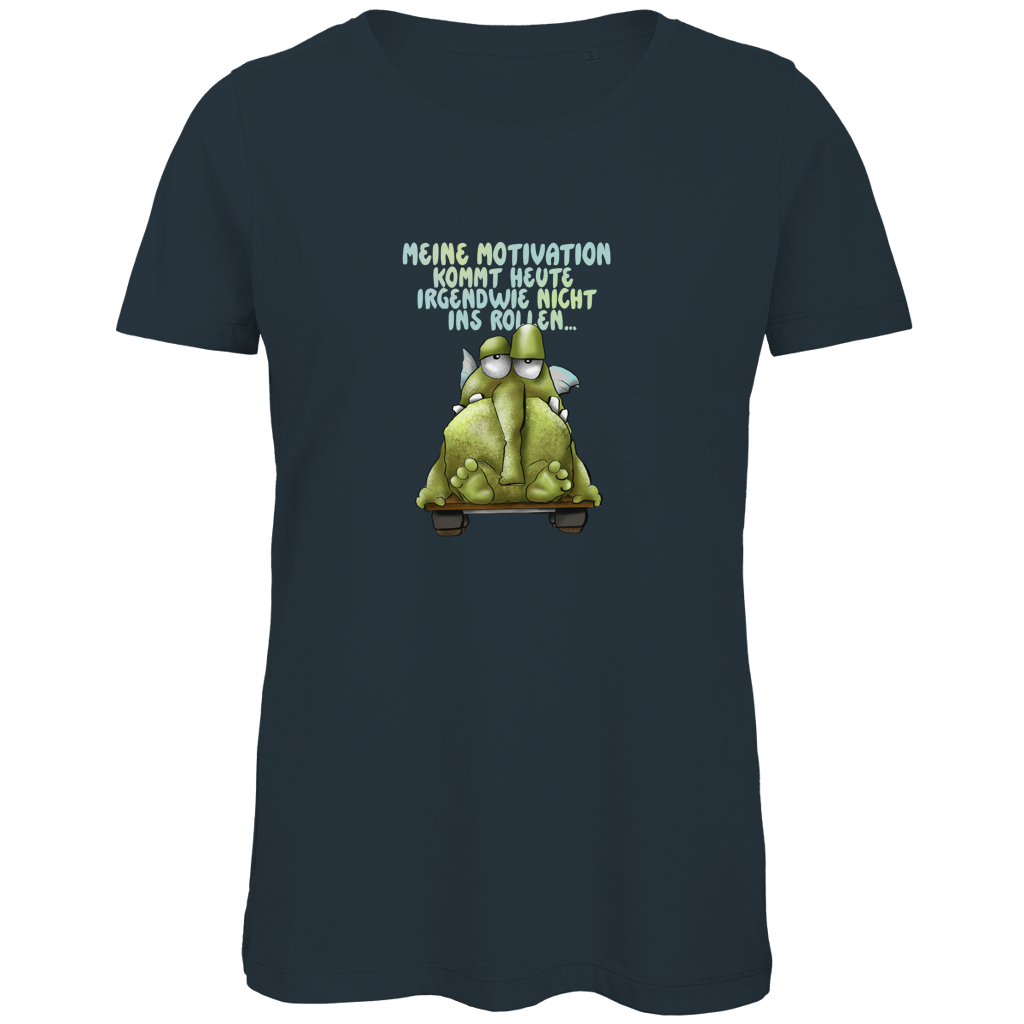 Damen Premium Bio T-Shirt Meine Motivation kommt heute irgendwie... Design 1