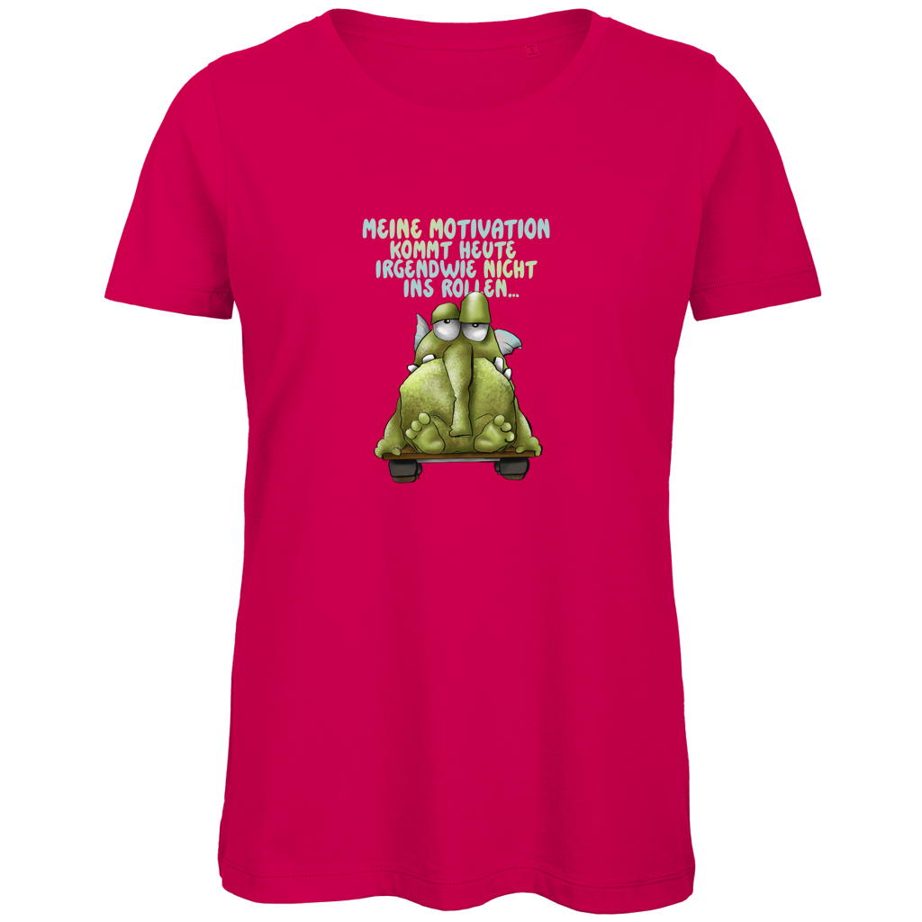 Damen Premium Bio T-Shirt Meine Motivation kommt heute irgendwie... Design 1