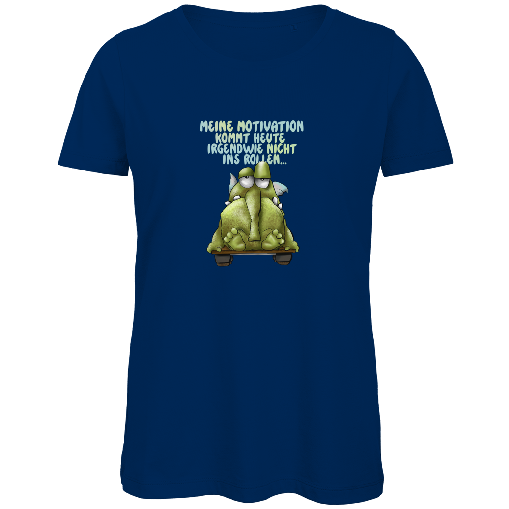 Damen Premium Bio T-Shirt Meine Motivation kommt heute irgendwie... Design 1