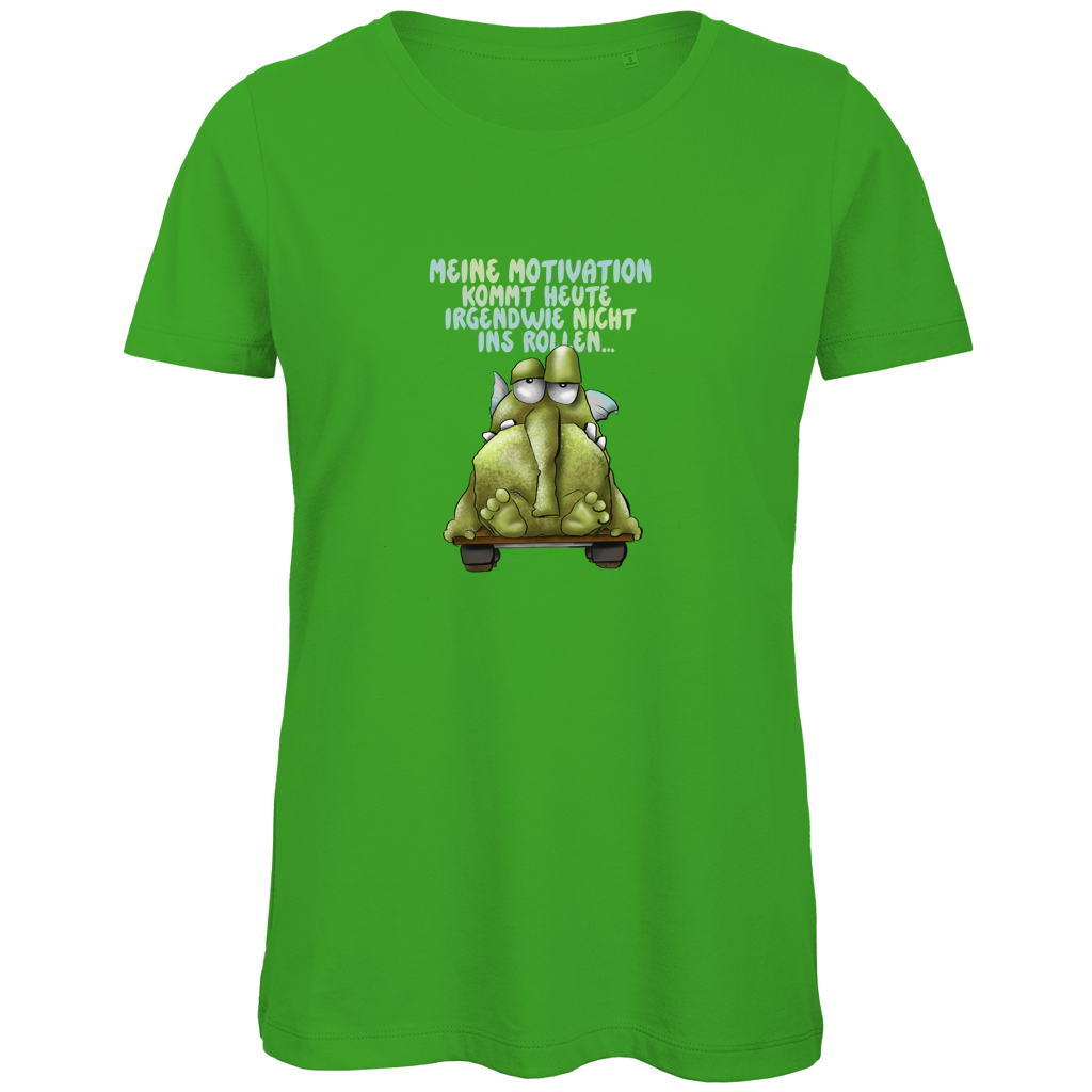 Damen Premium Bio T-Shirt Meine Motivation kommt heute irgendwie... Design 1