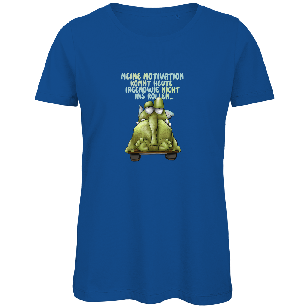 Damen Premium Bio T-Shirt Meine Motivation kommt heute irgendwie... Design 1