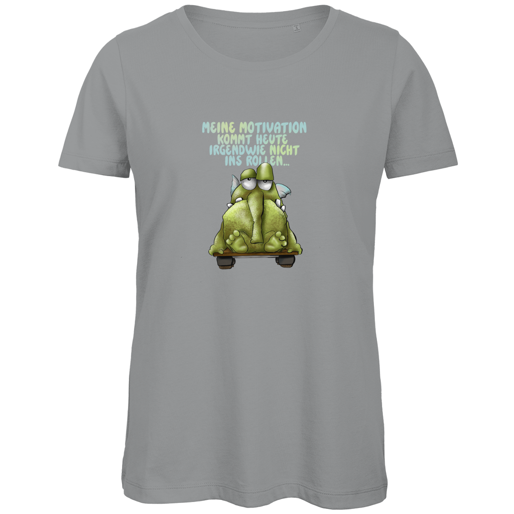 Damen Premium Bio T-Shirt Meine Motivation kommt heute irgendwie... Design 1