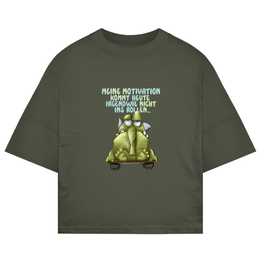 ST/ST Oversize T-Shirt Meine Motivation kommt heute irgendwie... Design 1