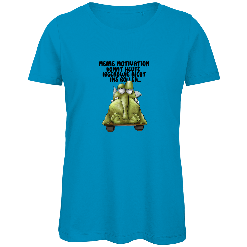 Damen Premium Bio T-Shirt Meine Motivation kommt heute irgendwie nicht... Design 2