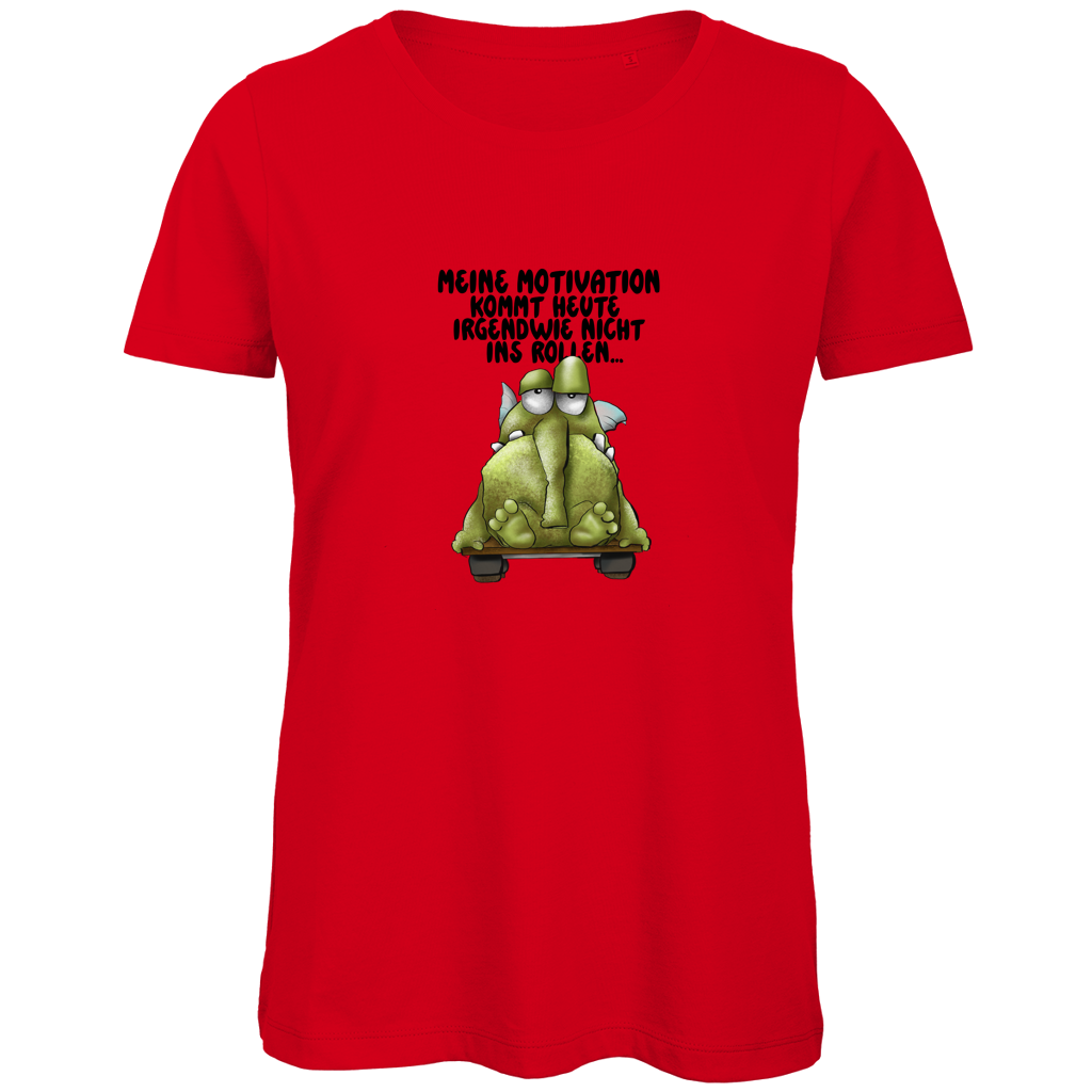 Damen Premium Bio T-Shirt Meine Motivation kommt heute irgendwie nicht... Design 2