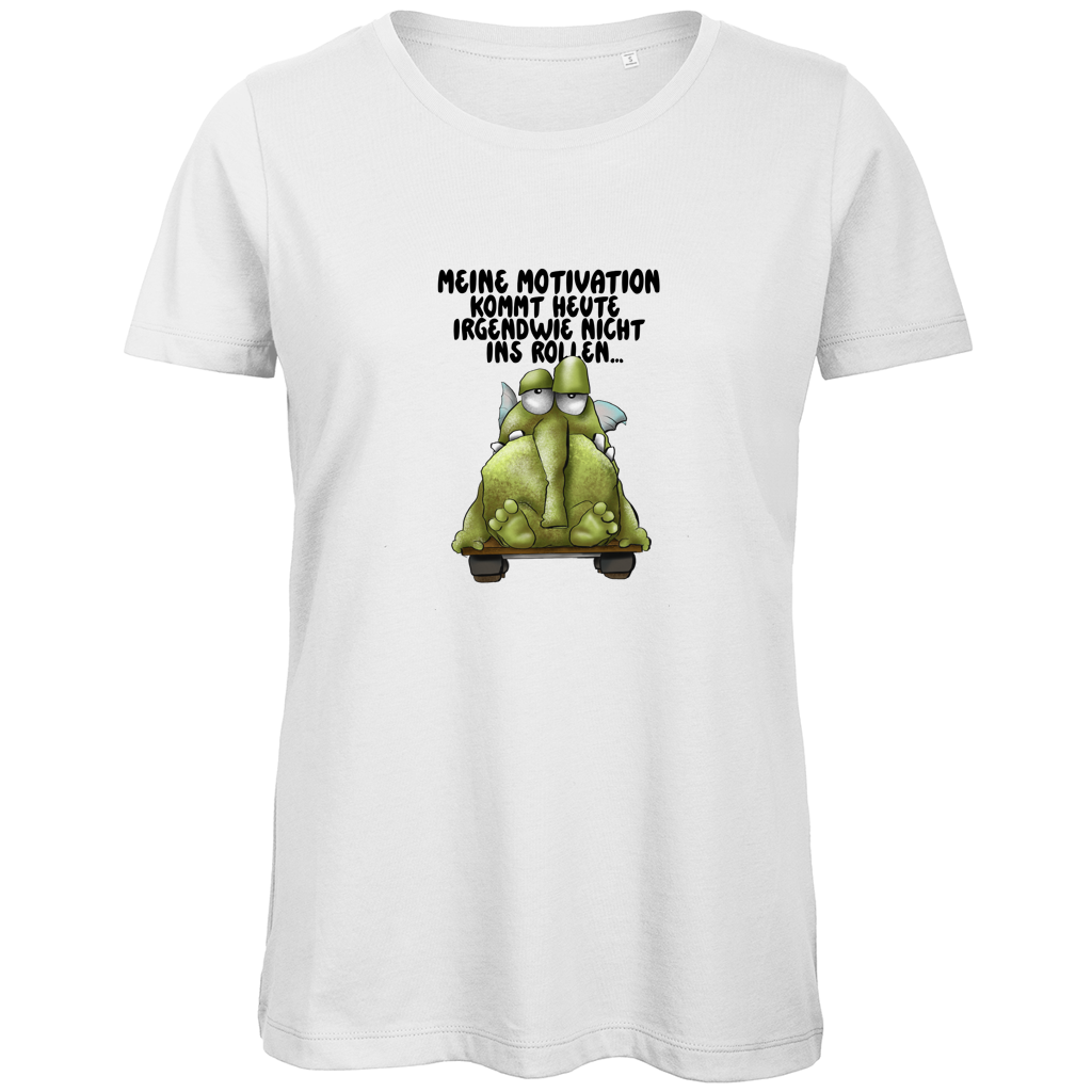 Damen Premium Bio T-Shirt Meine Motivation kommt heute irgendwie nicht... Design 2