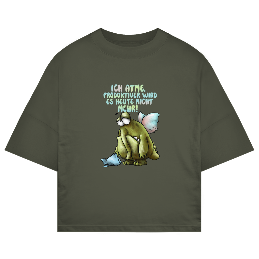 ST/ST Oversize T-Shirt Ich atme. Produktiver wird es ... Design 1