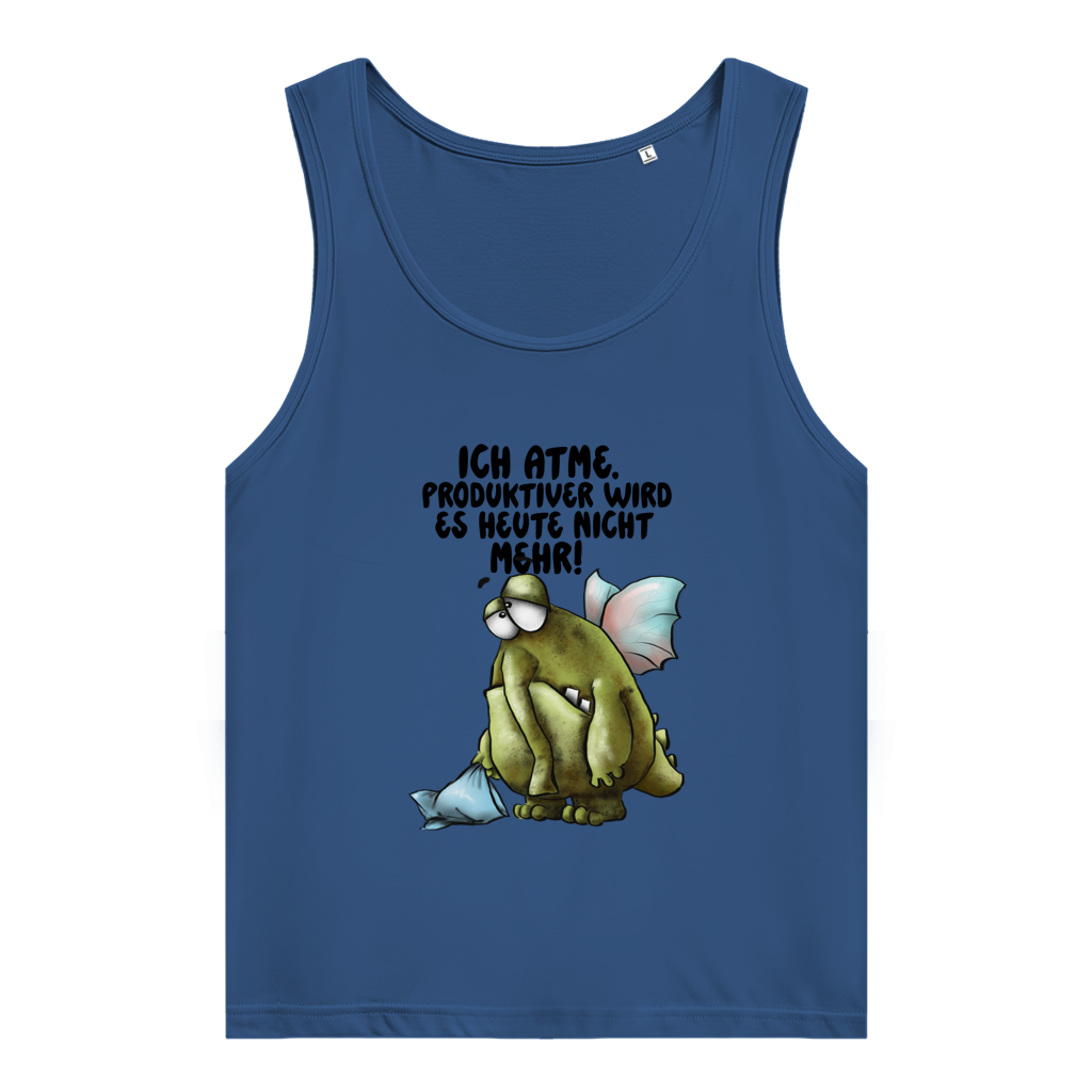Damen Premium Organic Tank Top Ich atme. Produktiver wird es heute ... Design 2