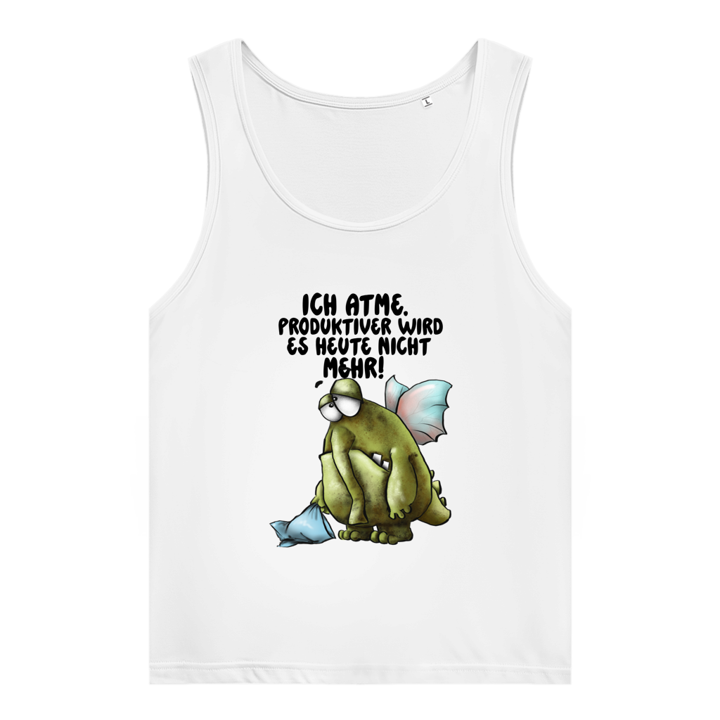 Damen Premium Organic Tank Top Ich atme. Produktiver wird es heute ... Design 2