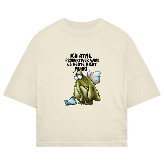 ST/ST Oversize T-Shirt Ich atme. Produktiver wird es heute ... Design 2