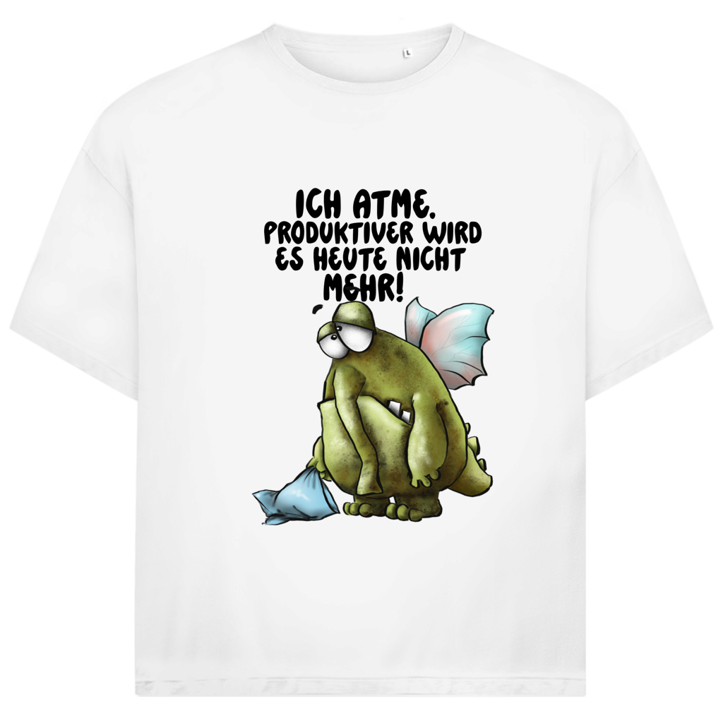 Jack and Jones Oversize T-Shirt Ich atme. Produktiver wird es heute ... Design 2